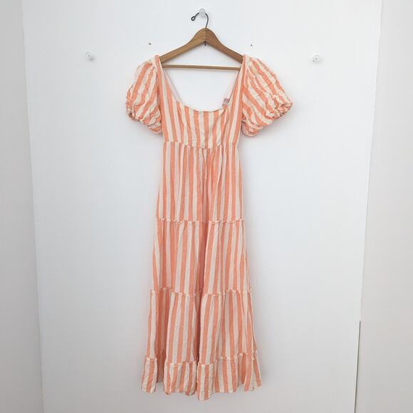Show Me Your MuMu Dresses & Skirts - Show Me Your Mumu Dress Women's Size Medium Linds Puff Sleeve Midi Dreamsicle